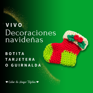 Botita Tarjetera Navideña - Patrón